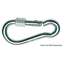 Karabiner csavaros 100 mm inox OSC