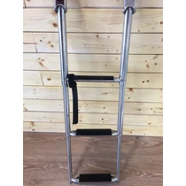 Létra teleszkópos inox fekete 3 fokú OSC