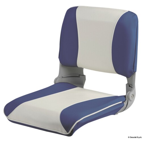 Lehajtható ülés levehető párnával fehér-kék