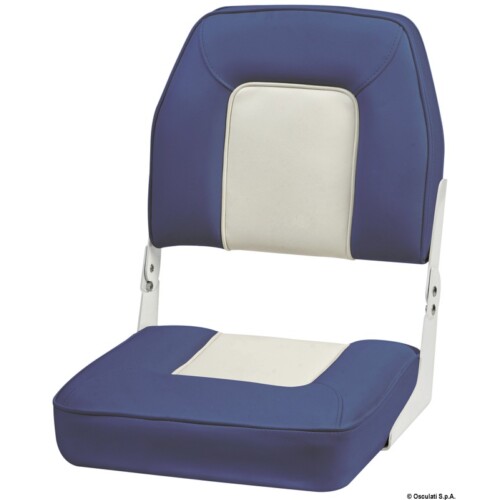 De Luxe ülés, összecsukható háttámlával fehér-kék