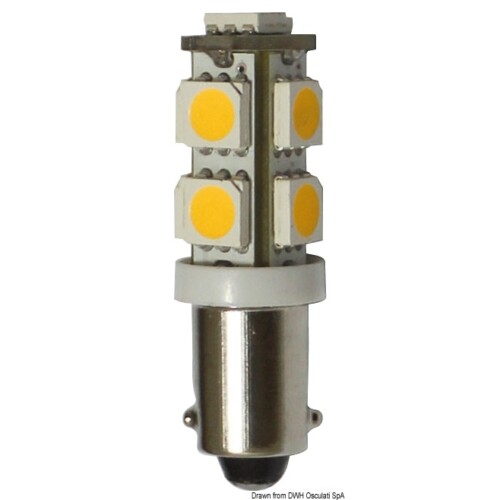 Navigaciós lámpa - LED izzó 12V BA9S 8.5W 95Lum