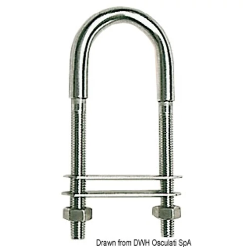 Vontatófül 80 mm inox 45x13 mm OSC
