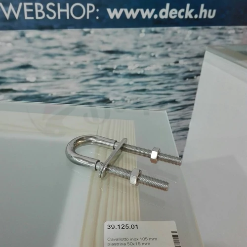 Vontatófül 105mm inox 50x15 mm OSC