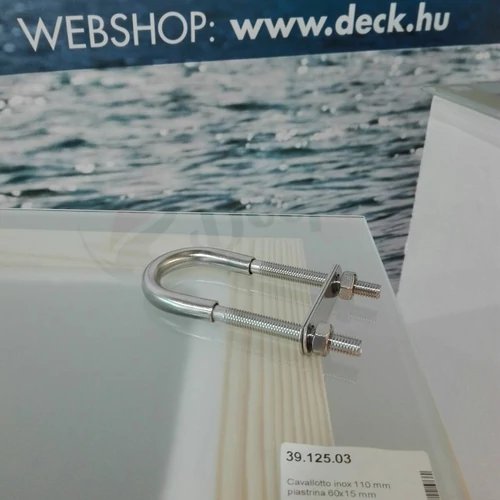 Vontatófül 110 mm inox  60x15mm OSC