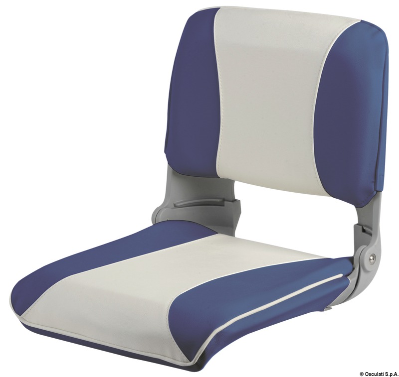 Lehajtható ülés levehető párnával fehér-kék