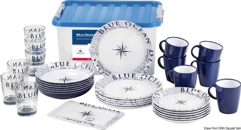 BLUE OCEAN all-inclusive fedélzeti étkészlet 6 személyre