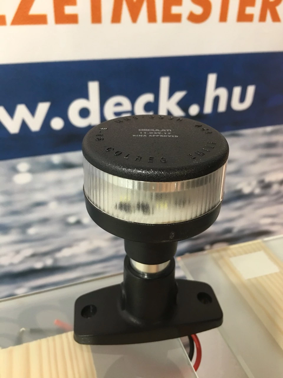 Fény 360-as 10 cm fekete műanyag